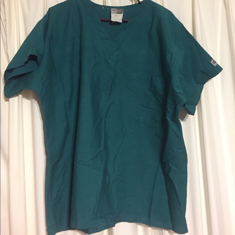 Green scrub top