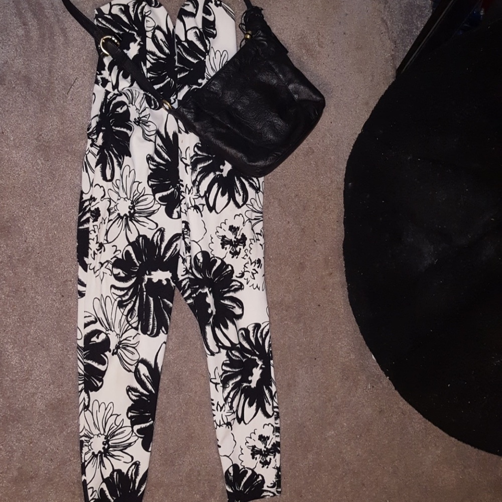 Strapless jumpsuit **satchel not for sale**
