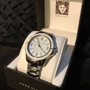 Anne Klein Silver Tone Watch Brand New In Box