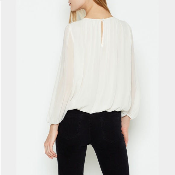 New! [Joie] Leia Diamond Embroidered Silk Blouse - Picture 2 of 5