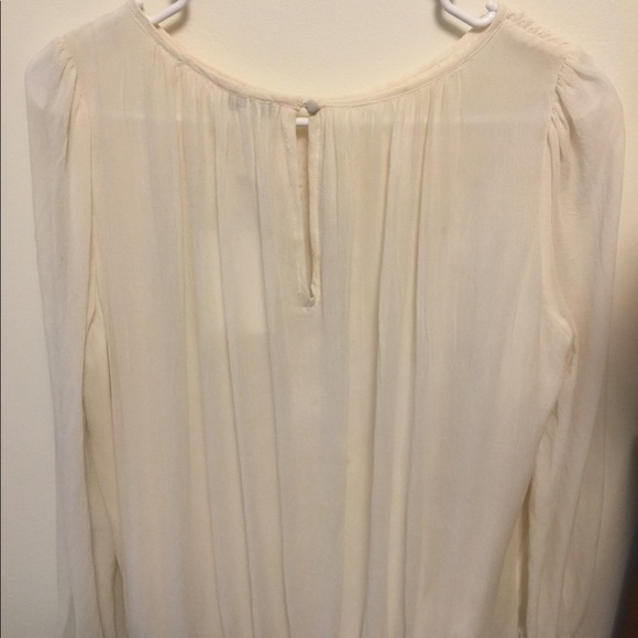 New! [Joie] Leia Diamond Embroidered Silk Blouse - Picture 5 of 5