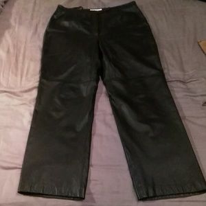 Black leather pants