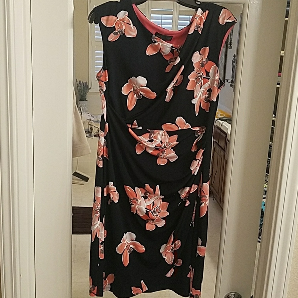 Beautiful Navy and pink Flower Dress