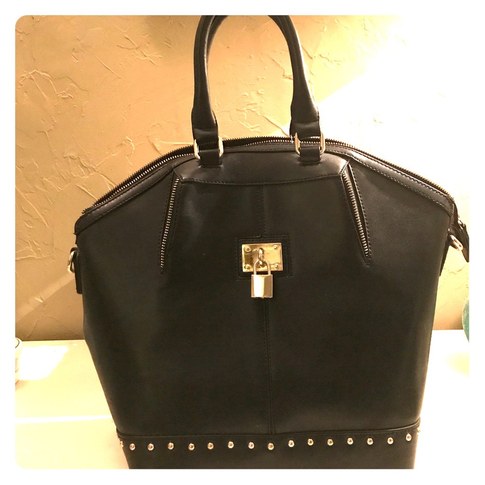 Black satchel bag