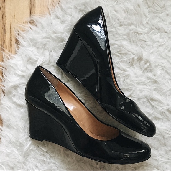 J. Crew Factory Shoes - J Crew Factory "Sylvia" Patent Leather Wedges