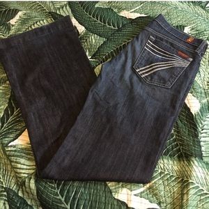 7 Jeans Denim Flare Dojo 29 x 34 - white stitch