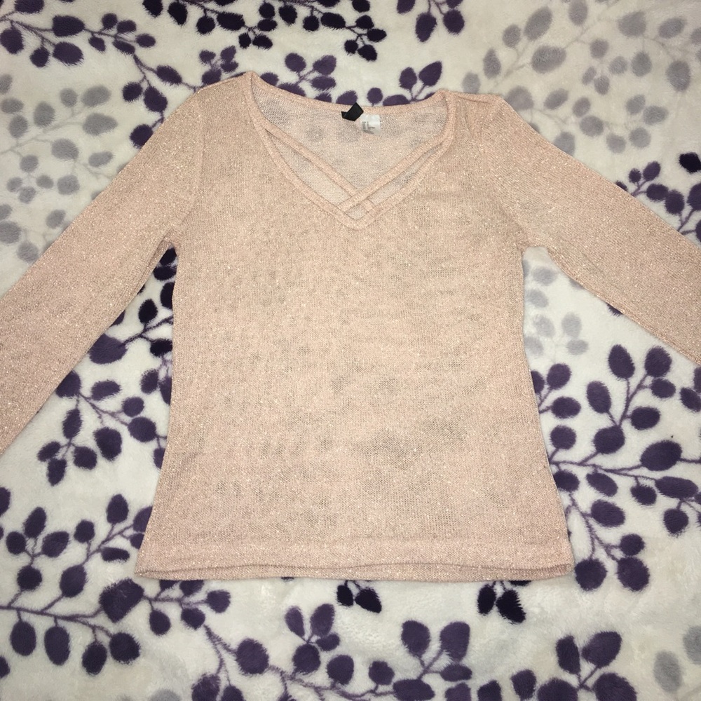 Long sleeve shimmer shirt perfect for going out