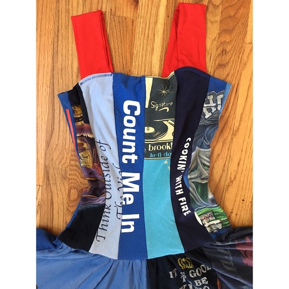 Designer Angela Johnson Custom Patchwork T-Shirt Cinderella Gown - Picture 2 of 8