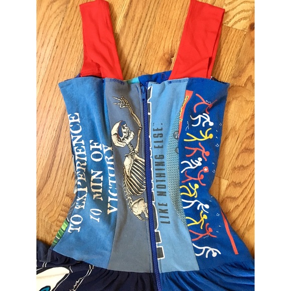 Designer Angela Johnson Custom Patchwork T-Shirt Cinderella Gown - Picture 3 of 8