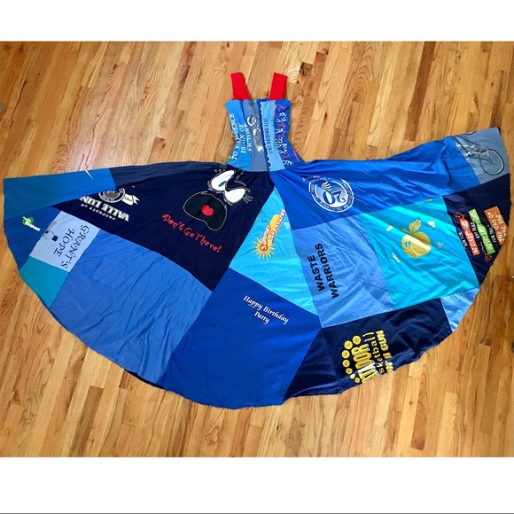 Designer Angela Johnson Custom Patchwork T-Shirt Cinderella Gown - Picture 5 of 8