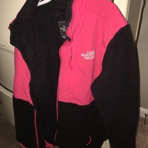 North face pink and black jacket