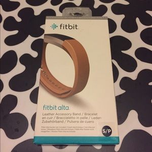 Fitbit Alta Camel Leather Accessory Band Small