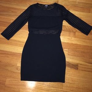Black bodycon long sleeve dress