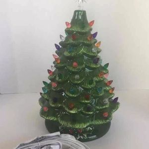 Ceramic 15" Christmas Tree NEW lights up