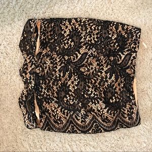 Black and Tan lace skirt