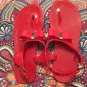 Michael Kors Jelly Bow Tie Flats ♥️ Bright Red