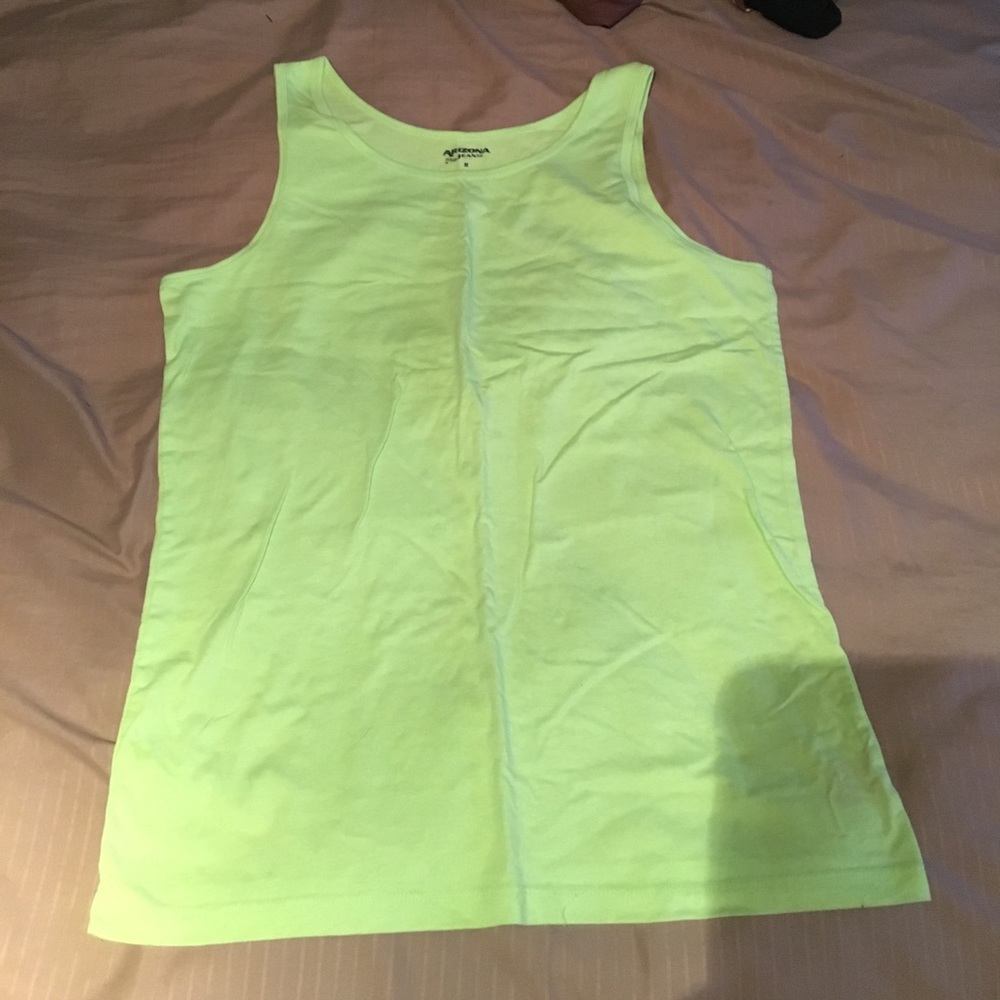 Bright green tank top