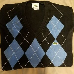 Men's argyle  Lacoste sweater