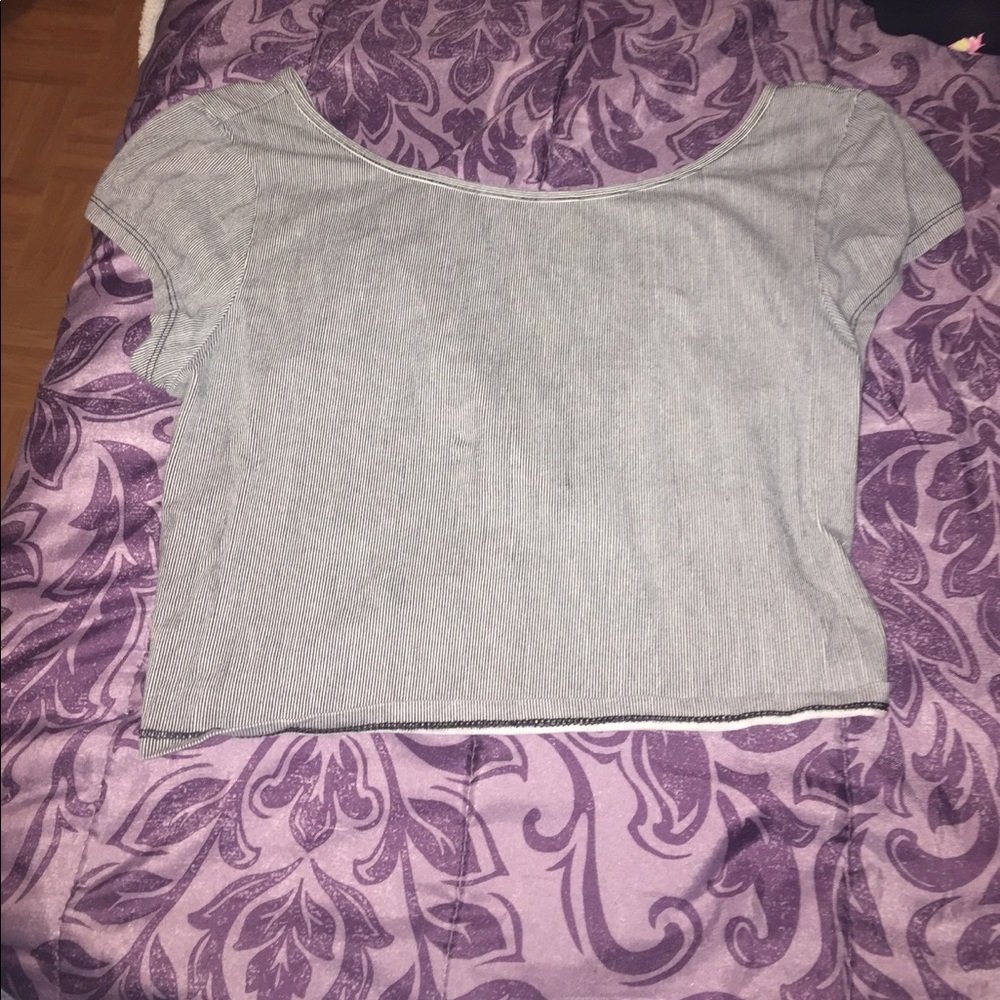 Black and white crop top