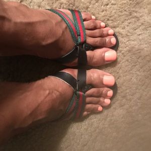 GUCCI SANDALS (Black) Worn