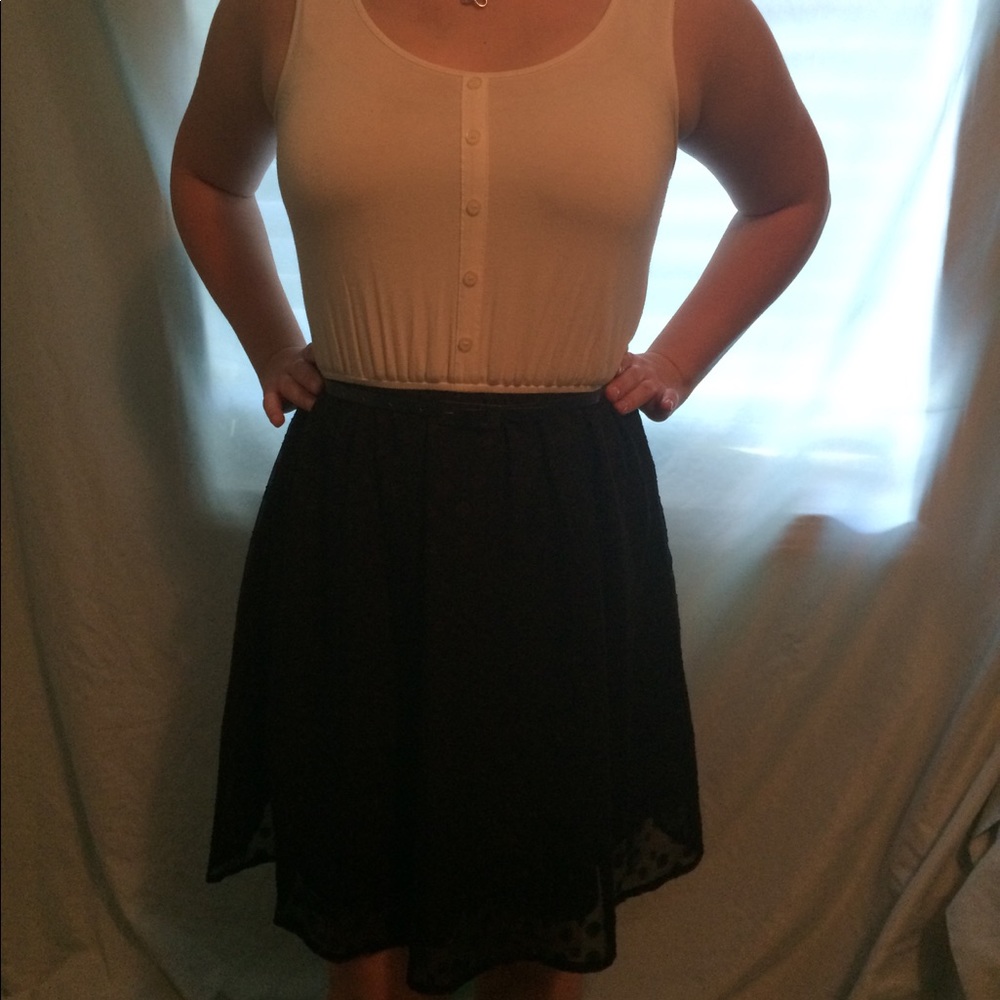 White & Black Dress