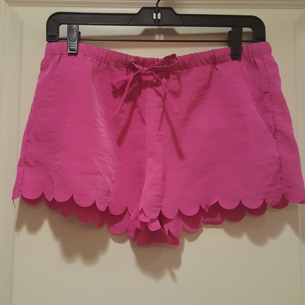 Pink scalloped shorts