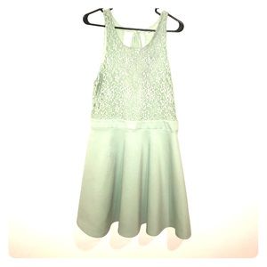 Plunging back Mint Dress