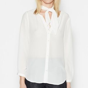 New! [Joie] Nile Tie-Neck Silk Shirt