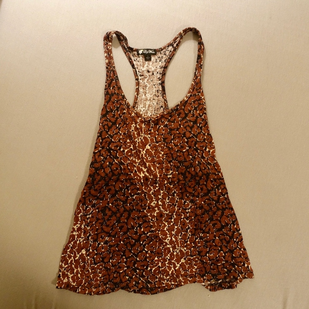 Lily White Cheetah Tank