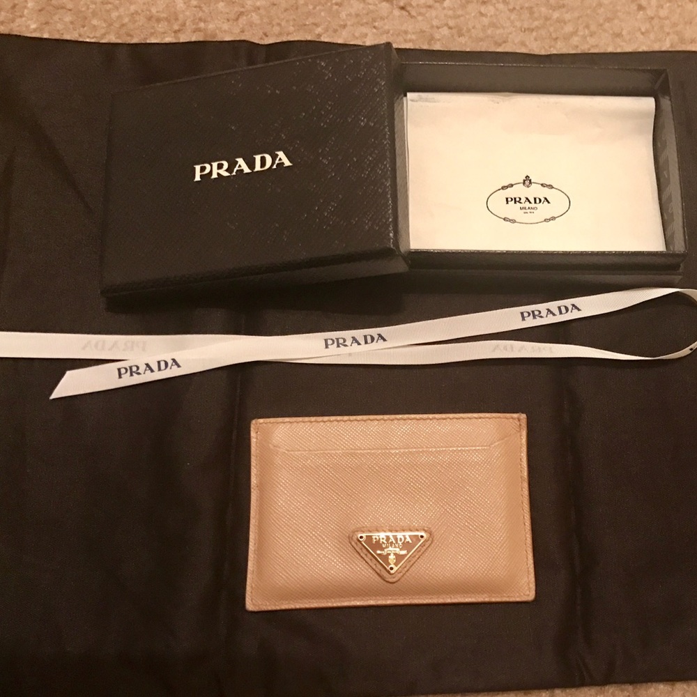 Prada Tan Card Case