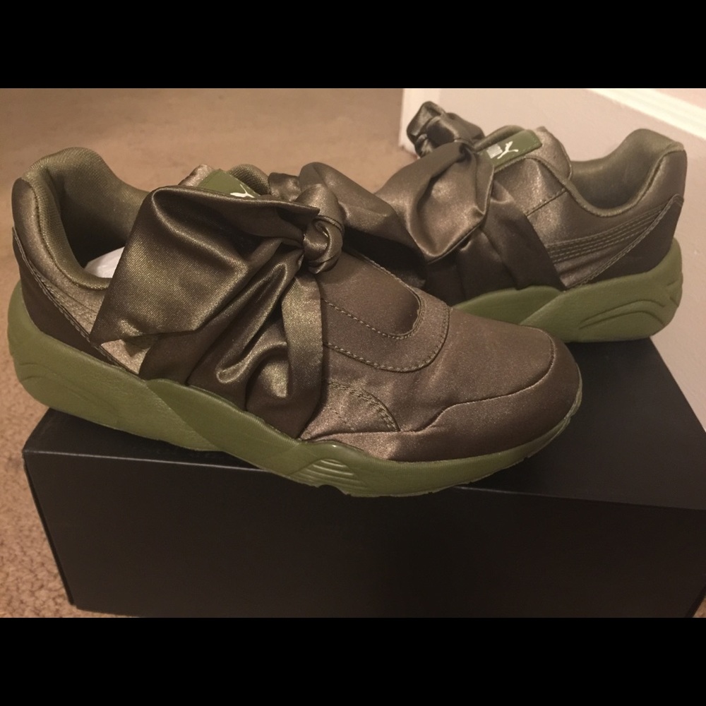 Puma Fenty By Rihanna bow sneakers olive