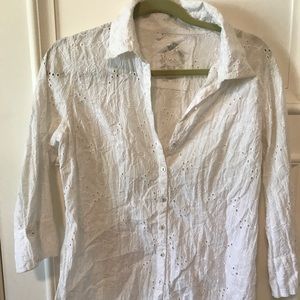 White collared button up