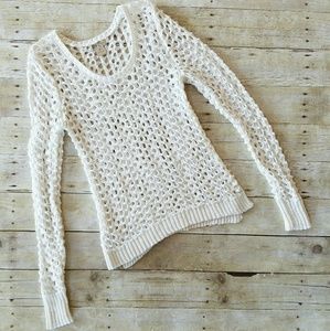 Lucky Brand loose knit white long sleeved sweater