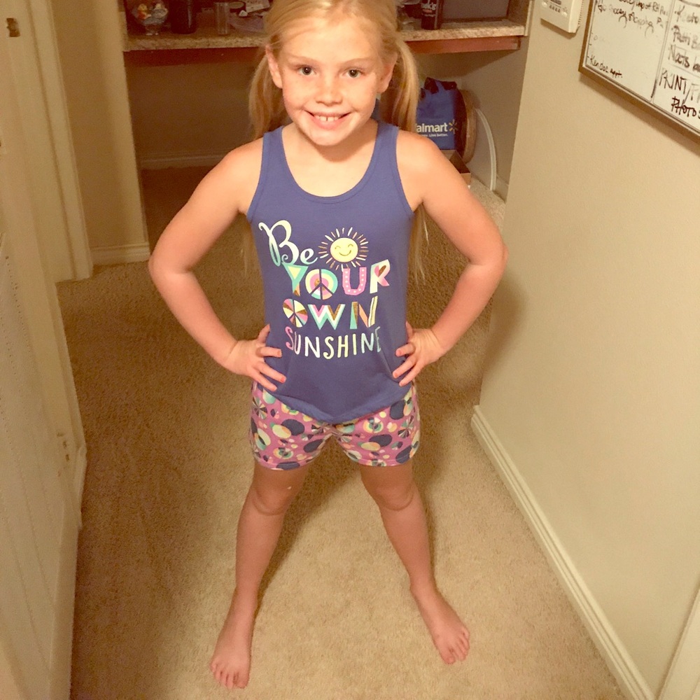 BE your own sunshine two piece pajama set