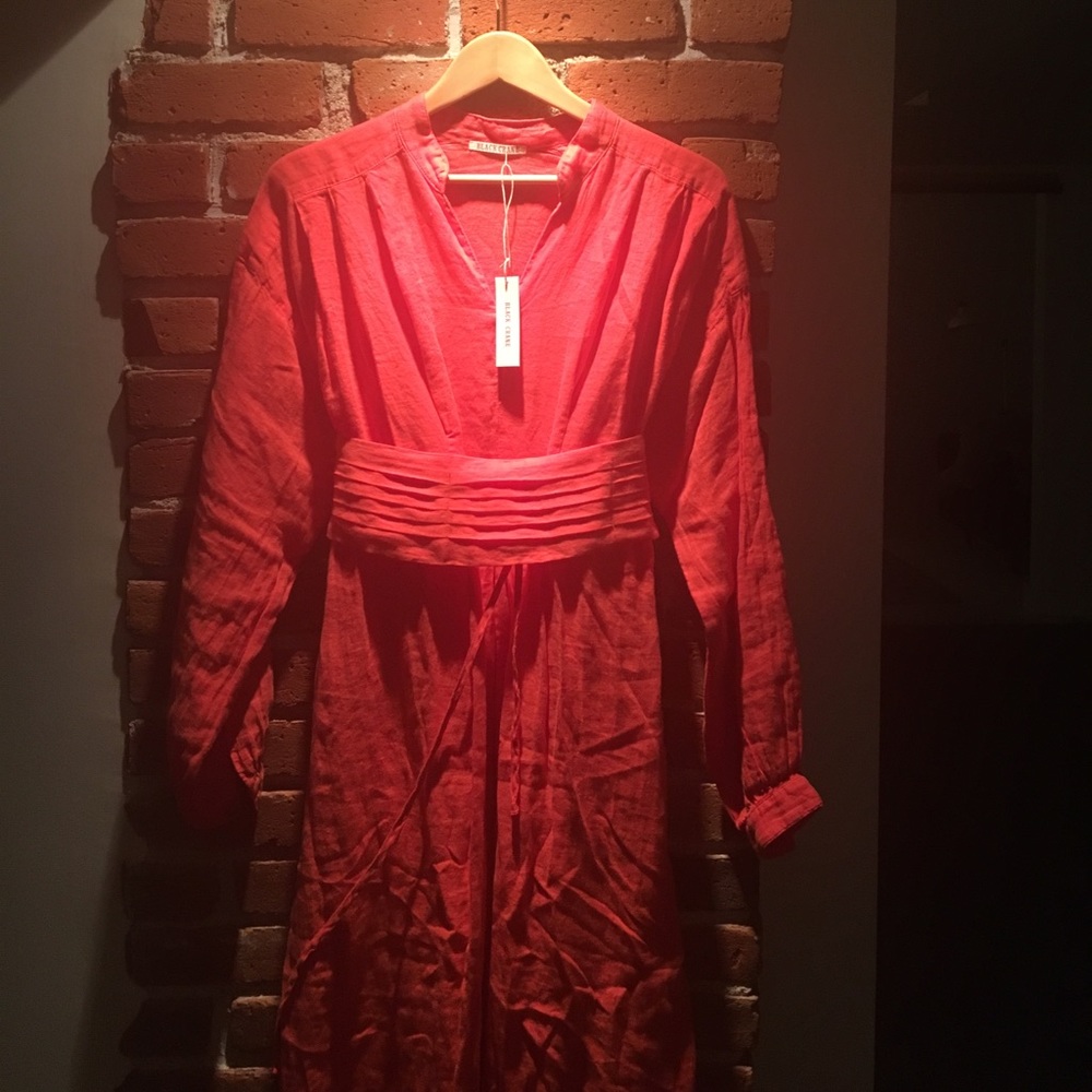 Black Crane Poet Dress