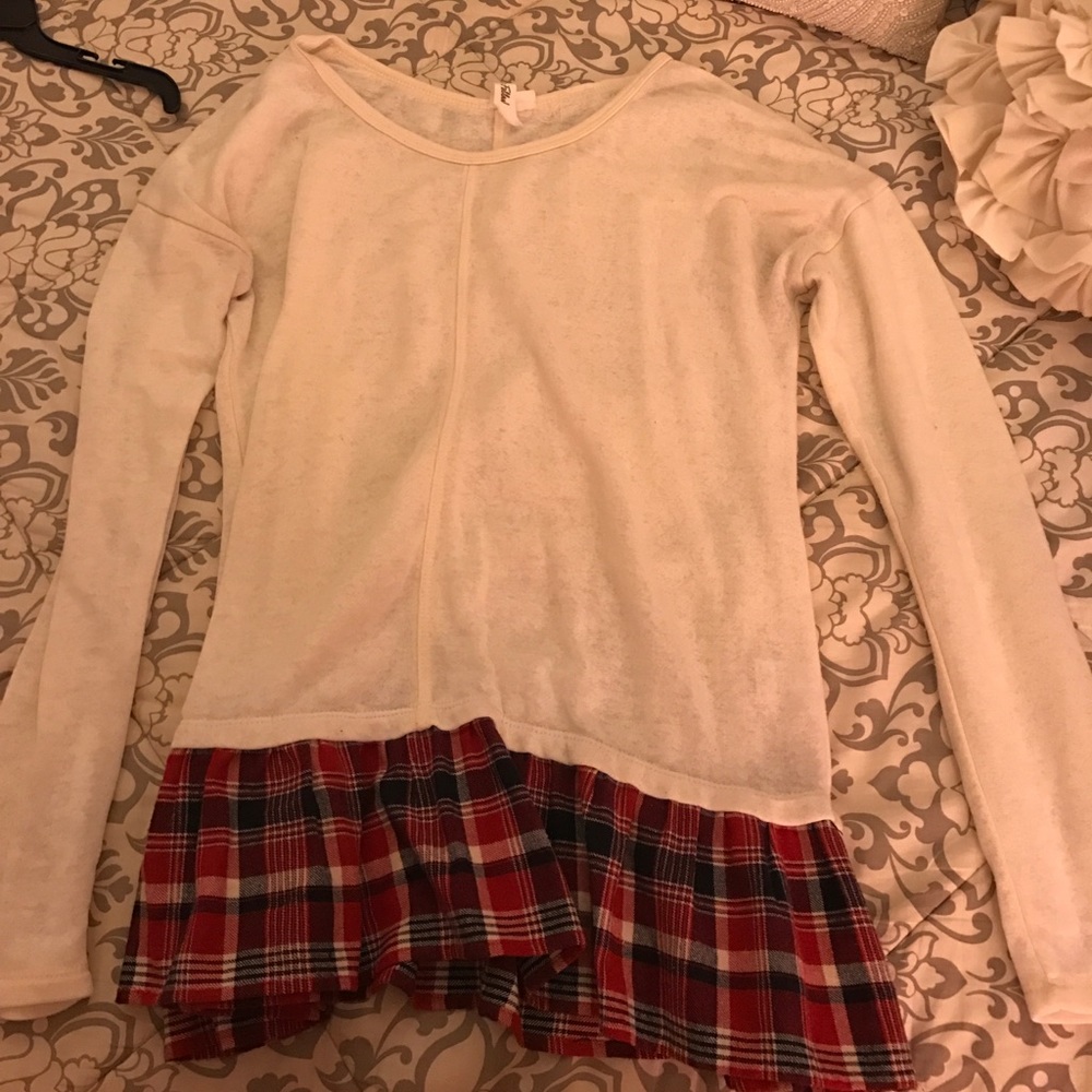 Fall plaid sweater