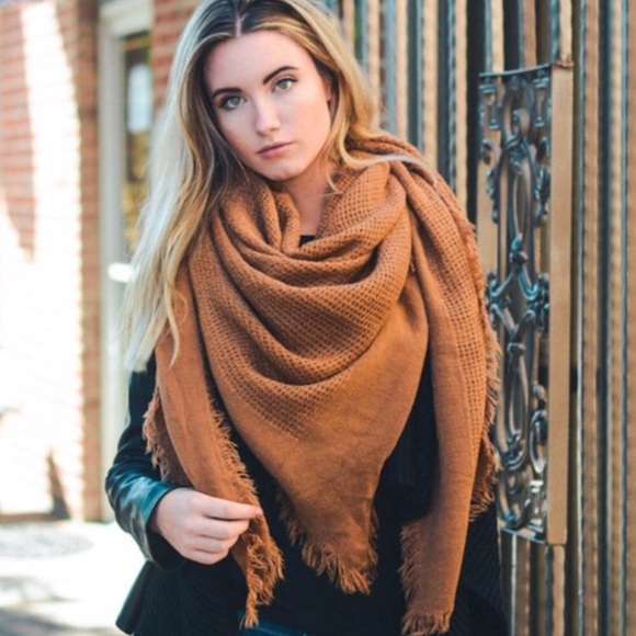‼️LAST ONE🍁JUST IN FOR FALL Rust Oversized Scarf - Picture 2 of 2