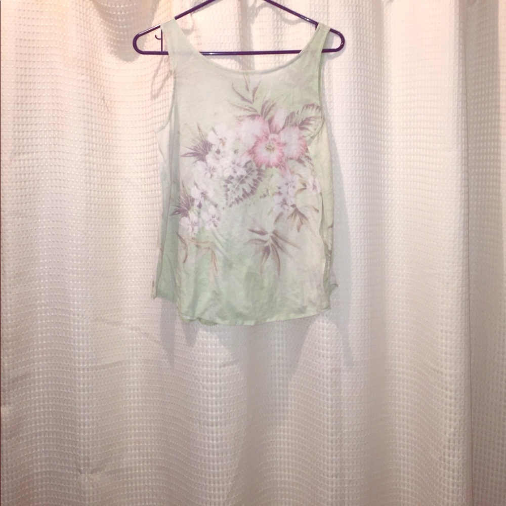 American Eagle Minty Green Floral Top