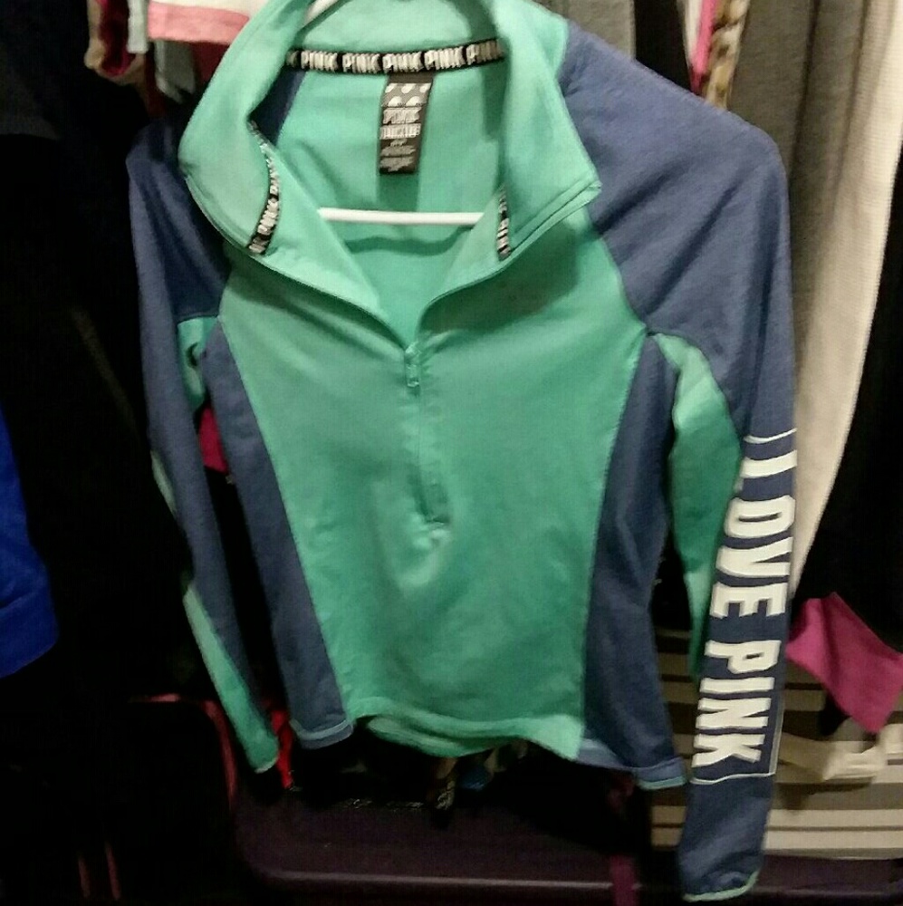Victoria secret pink half zip pullover