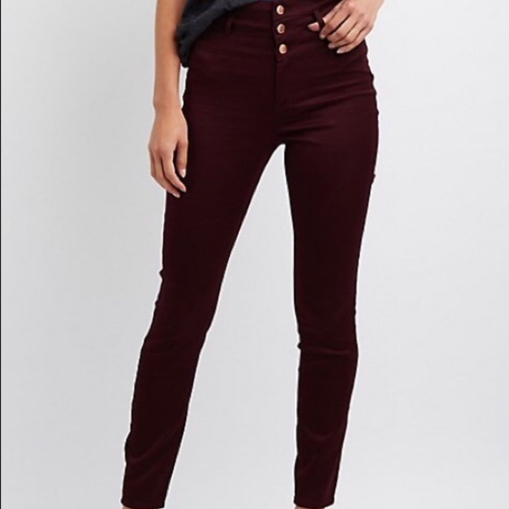 Burgundy Skinny Jeans