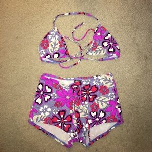Jantzen electric beach swim suit Sz med