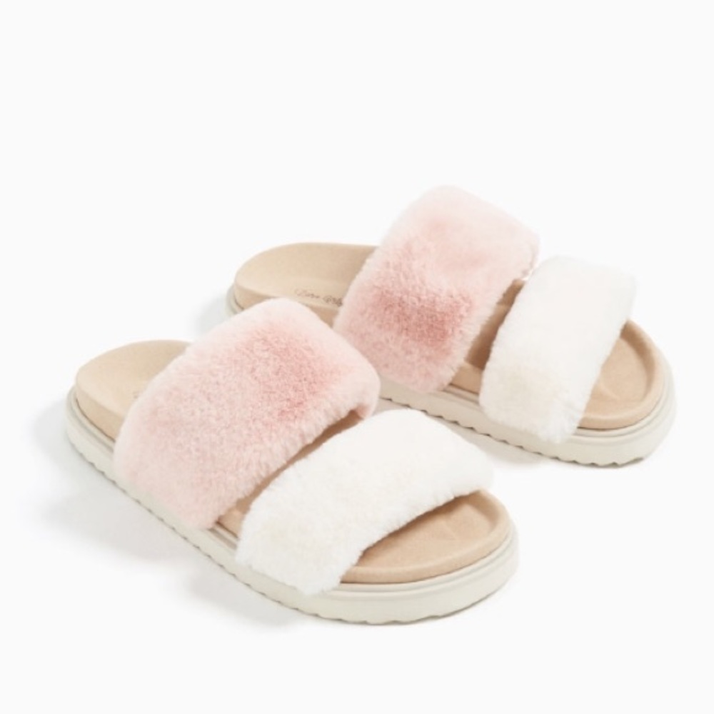 Zara Faux Fur Sandals