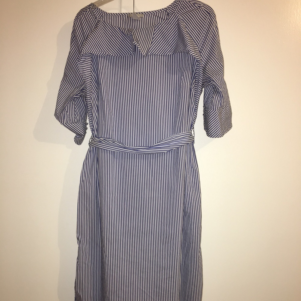 H&M stripped ruffled dress