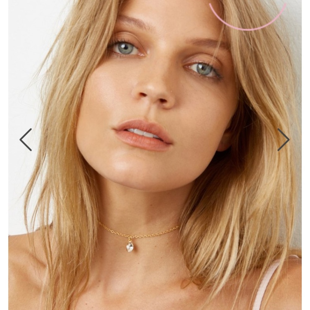 Frasier Sterling golden crystal pendant choker