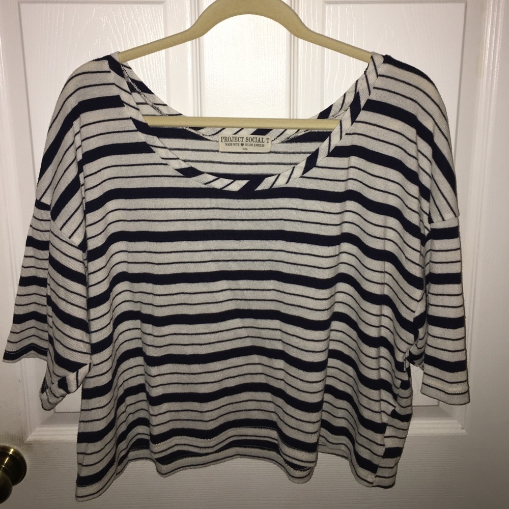 Striped Knit Crop Top