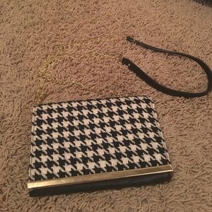 Houndstooth crossbody bag