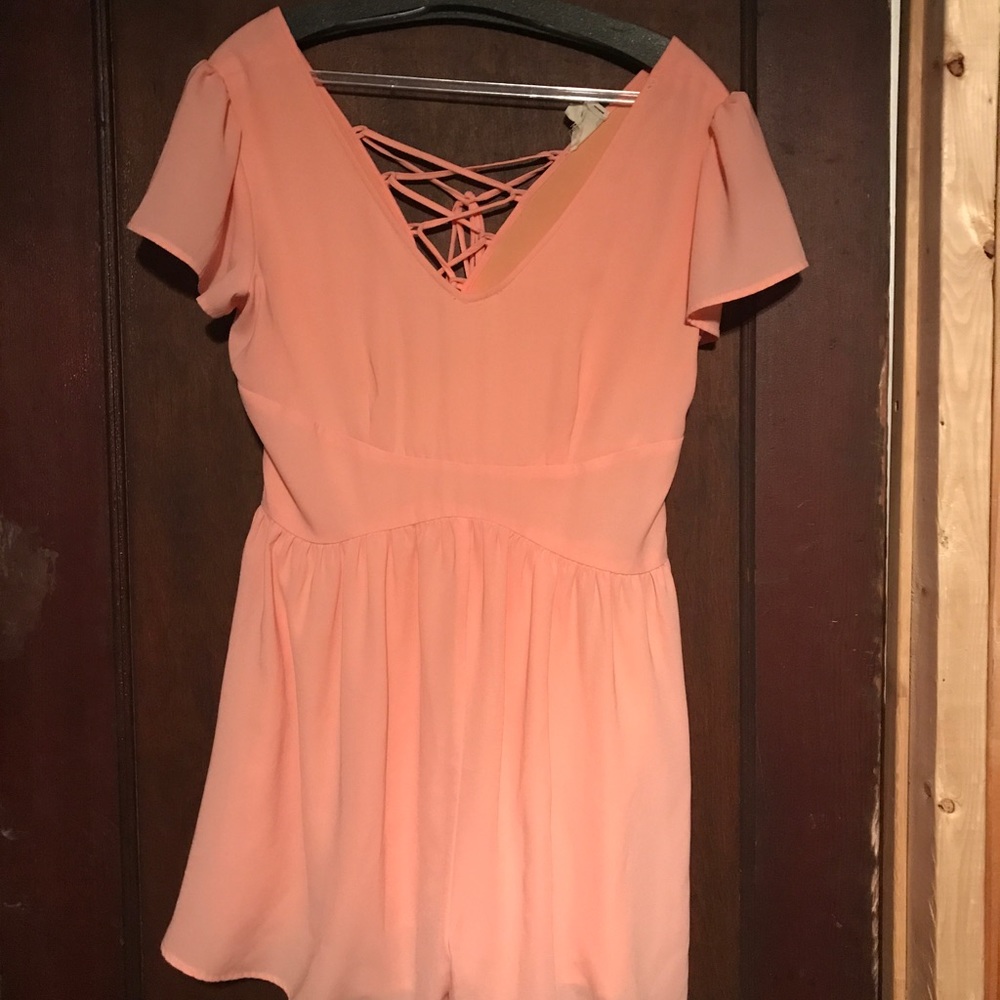 Peach colored romper
