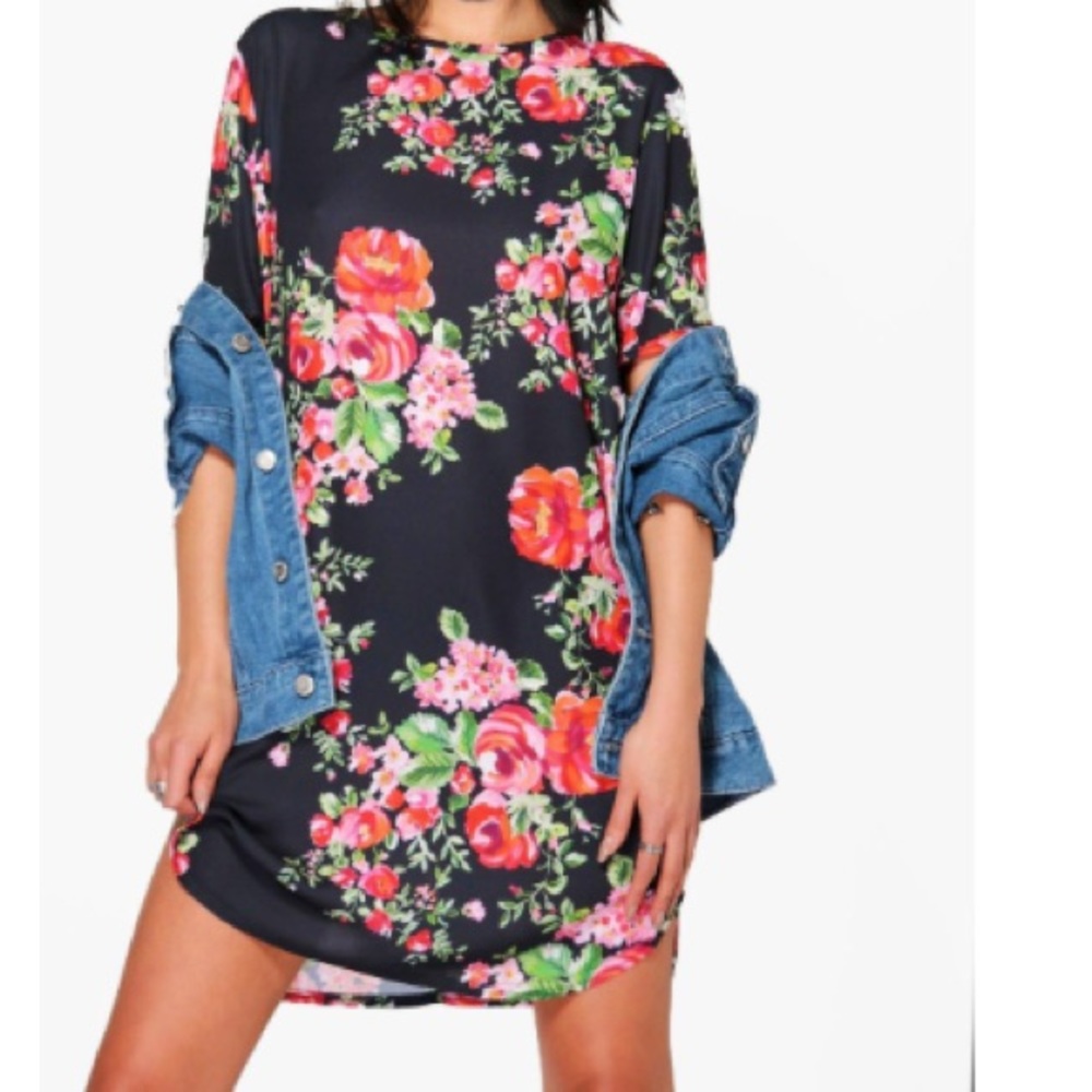 Floral Print Shift Dress