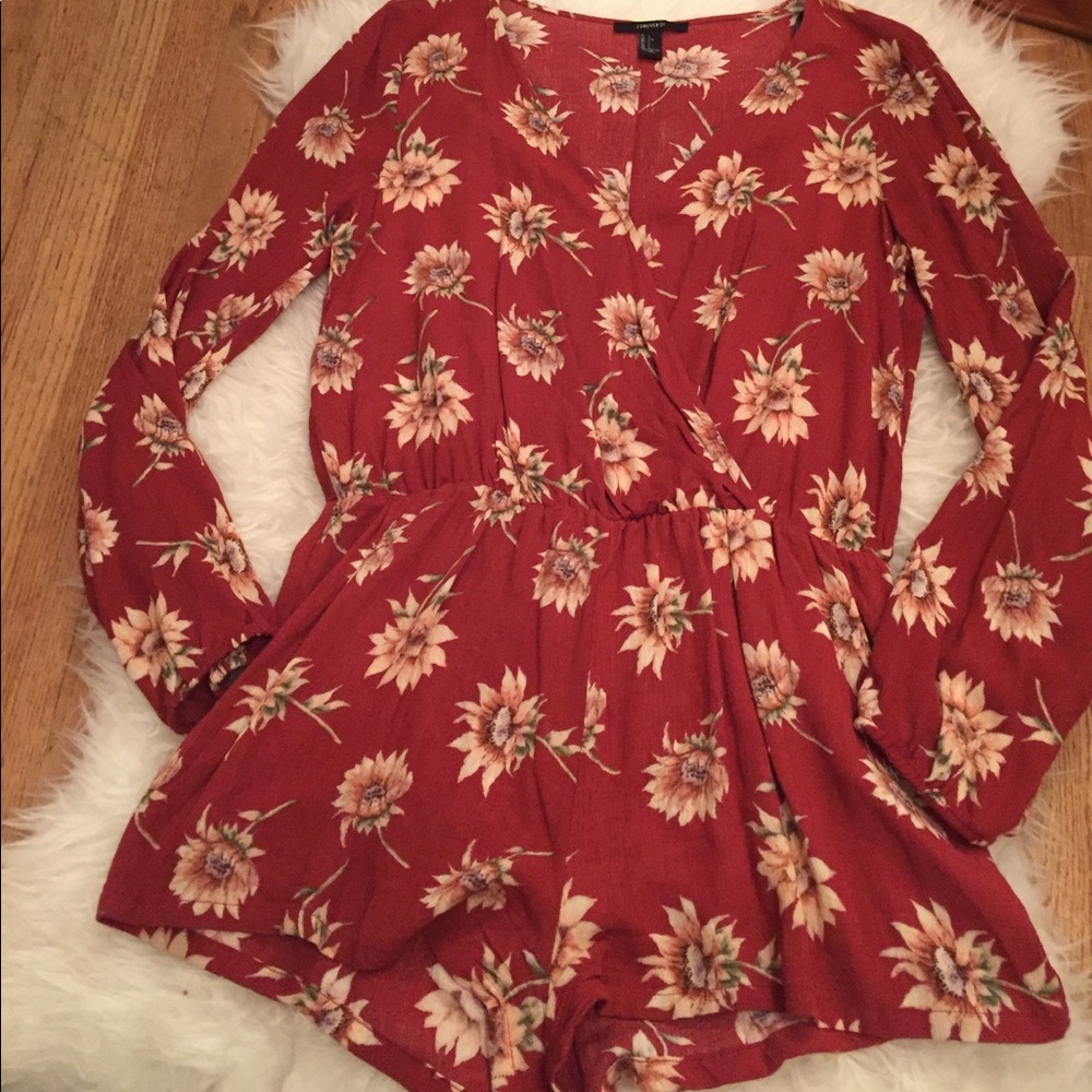 Forever 21 Sunflower Romper
