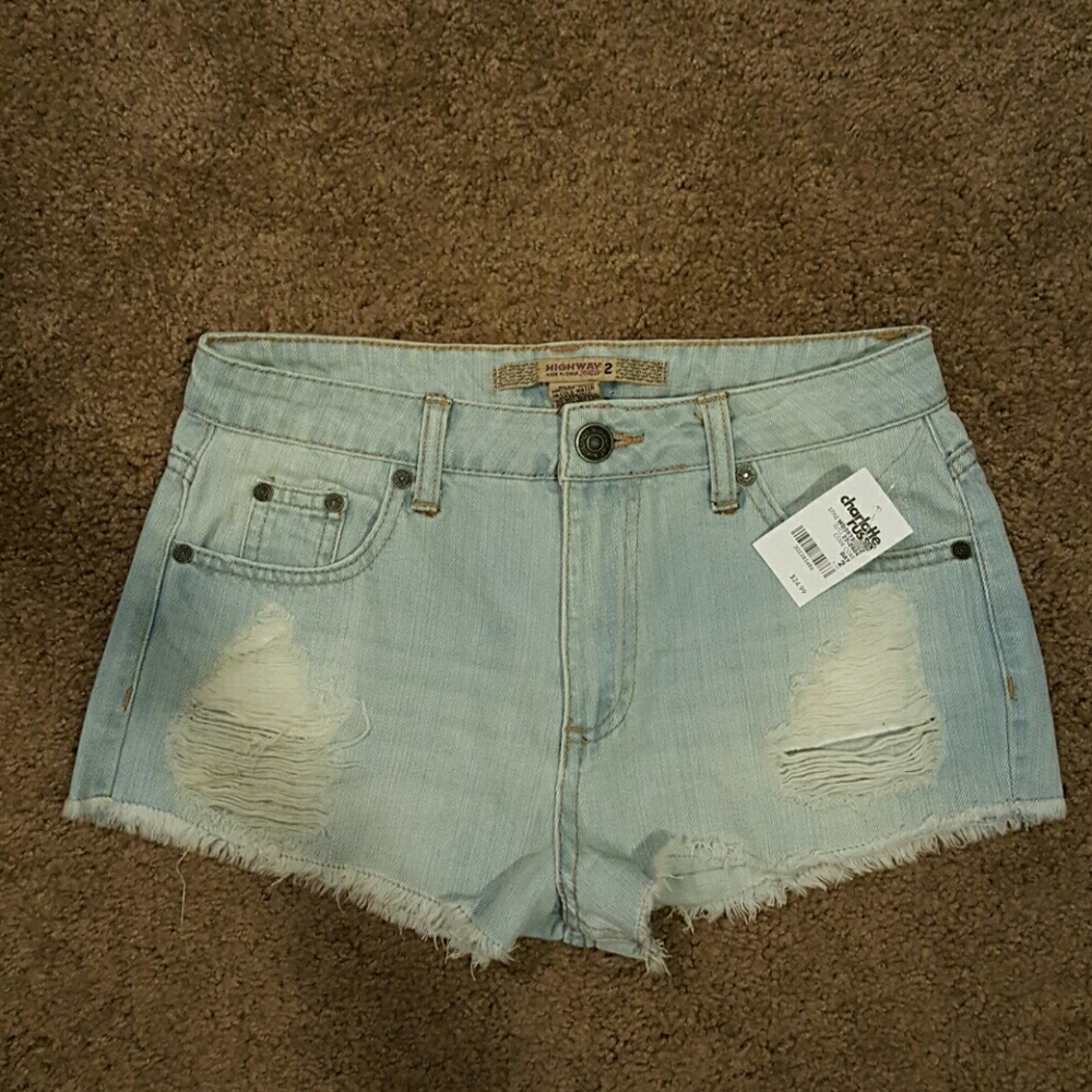 Distressed cut off shorts